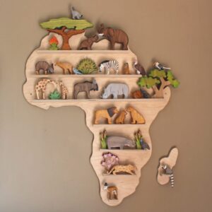 Tree Piece Africa Shelf with Good Shepherd Toys Animals and Scenery - Front
