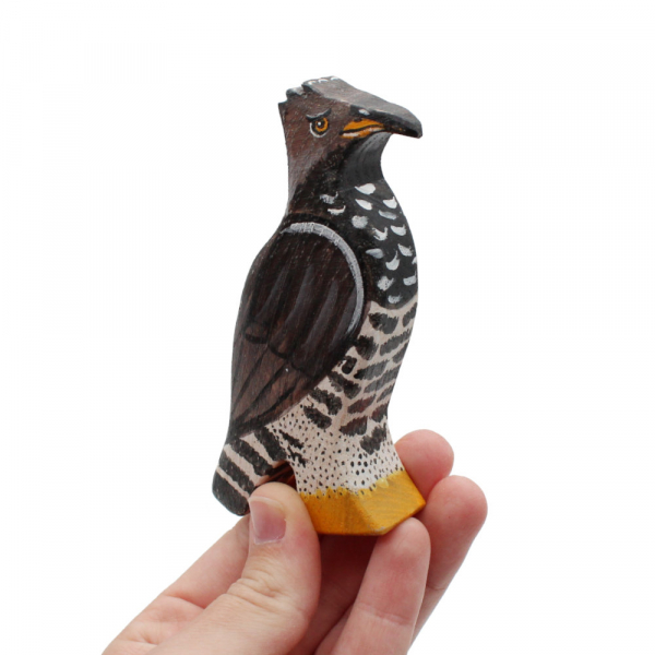 African crowned Eagle Toddler Bird Figure in Hand - by Good Shepherd Toys