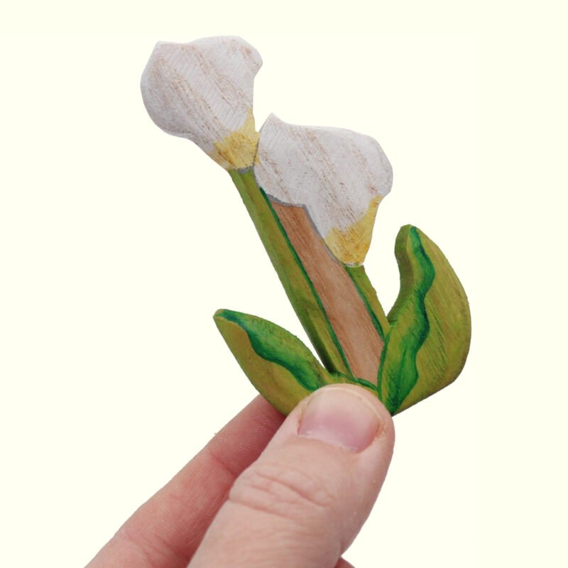 Arum Lily Wooden Flower in Hand - by Good Shepherd Toys