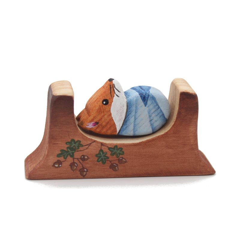 Baby Fox and Cradle - by Good Shepherd Toys