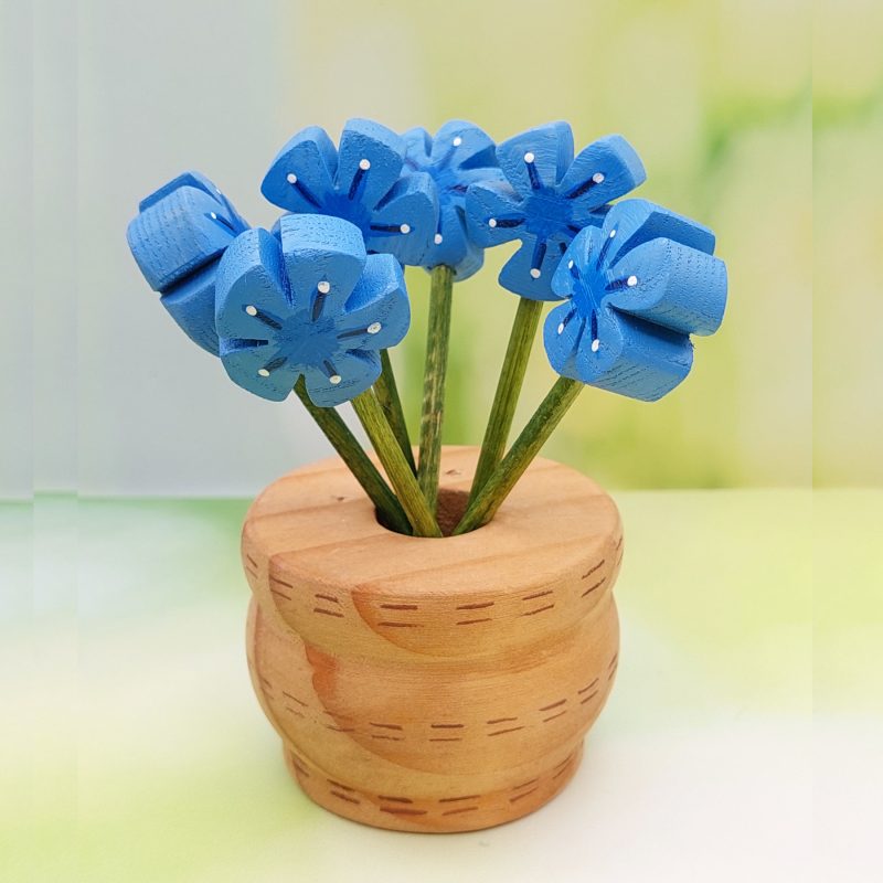 Basket of Cornflower Miniatures - by Good Shepherd Toys