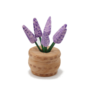 Basket of Lavender Wooden Flowers - by Good Shepherd Toys