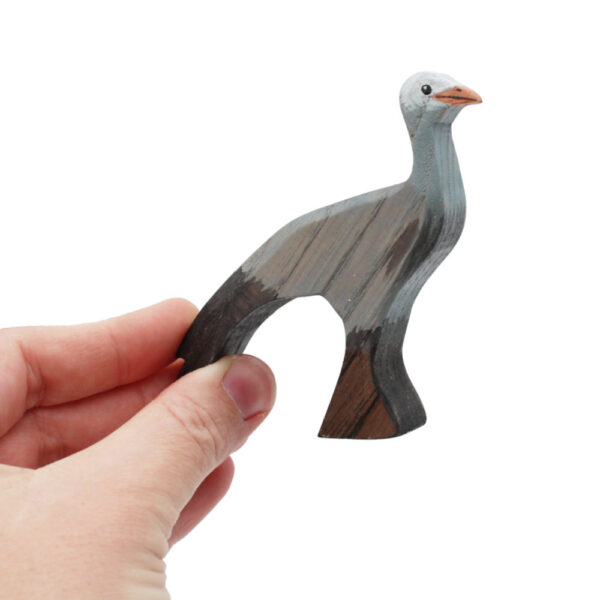 Blue Crane Wooden Bird In Hand by Good Shepherd Toys