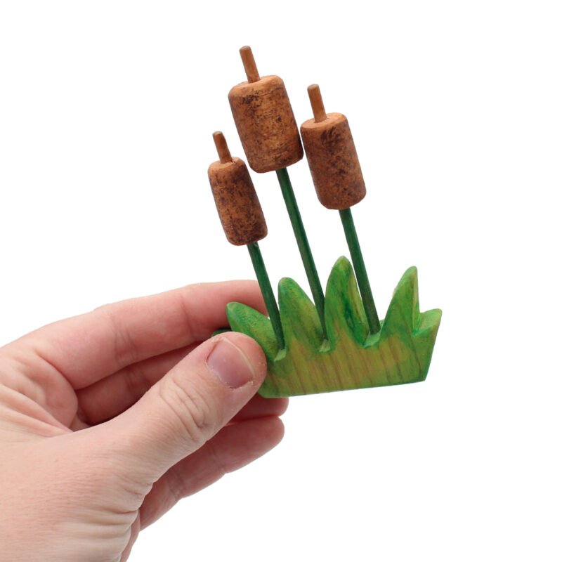 Cattail Reed Wooden Plant in Hand - by Good Shepherd Toys