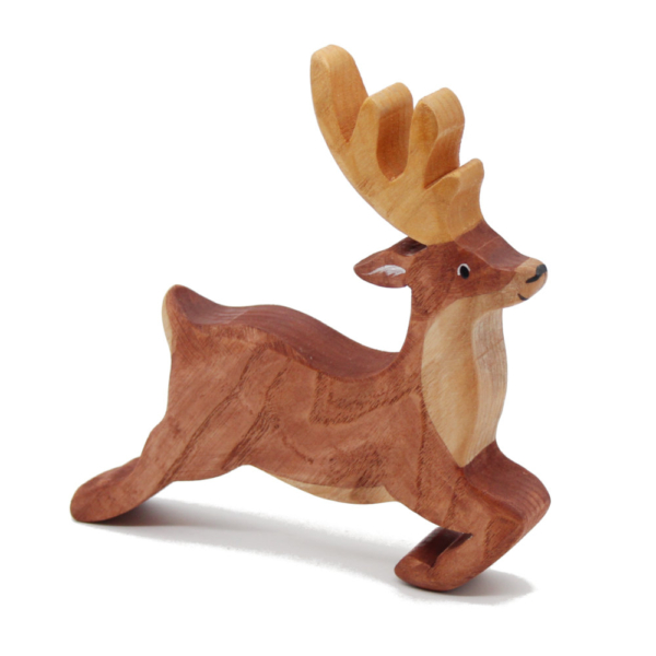 Christmas Flying Reindeer Wooden Figure - by Good Shepherd Toys