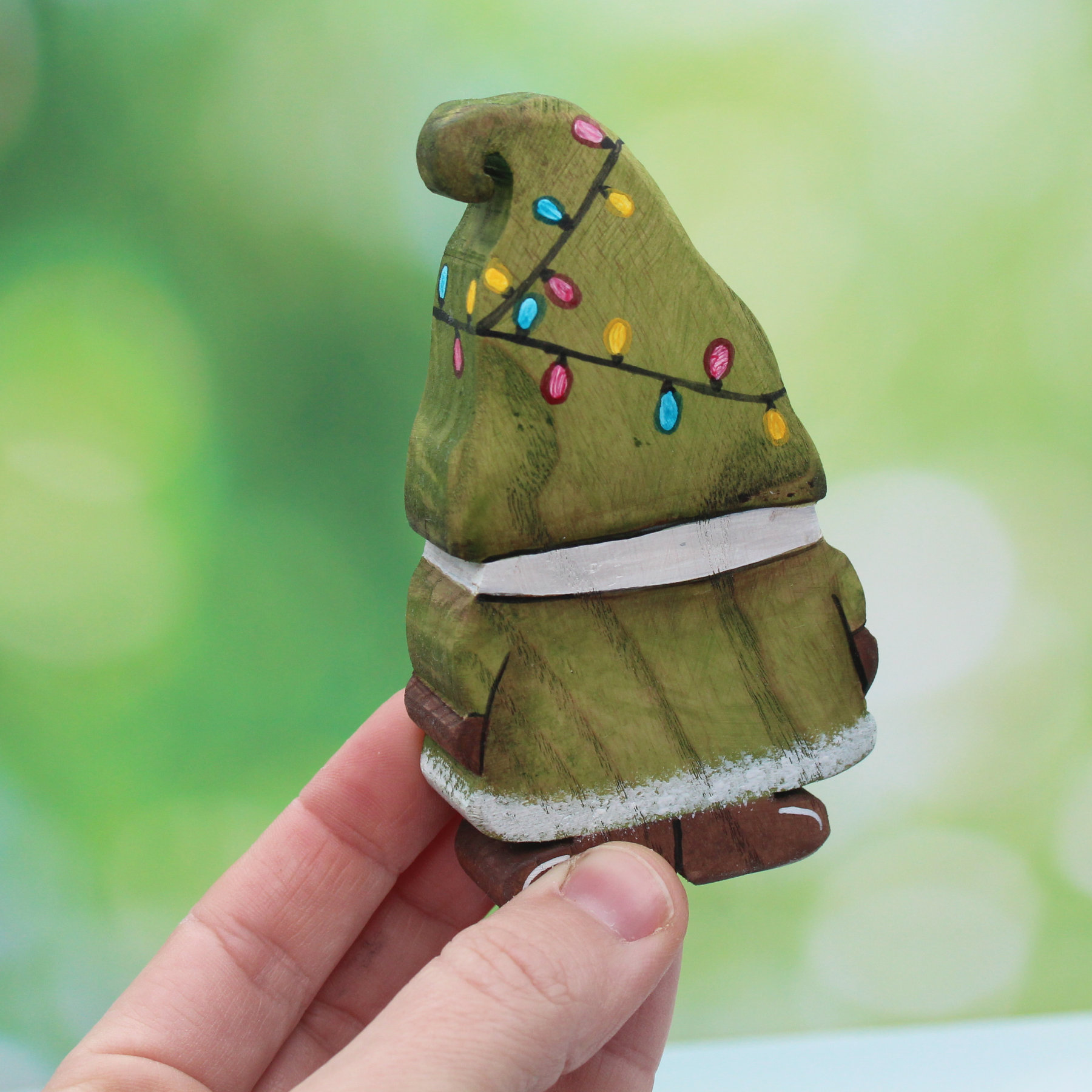 Christmas Gnome Christmas Lights in Hand - by Good Shepherd Toys