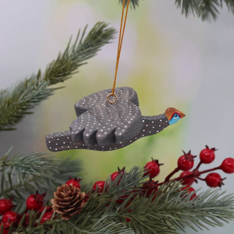 Christmas Tree Hanging Bird Guinea Fowl - by Good Shepherd Toys