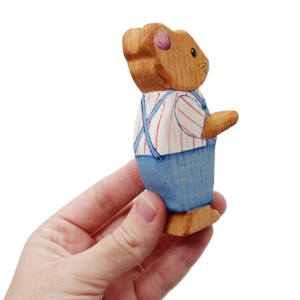 Country Mouse Wooden Figure in Hand - by Good Shepherd Toys