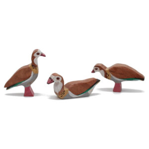 Egyptian Geese Trio Wooden Birds by Good Shepherd Toys