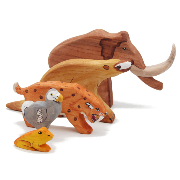 Extinct Five Set 002 - Five Wooden Figures by Good Shepherd Toys