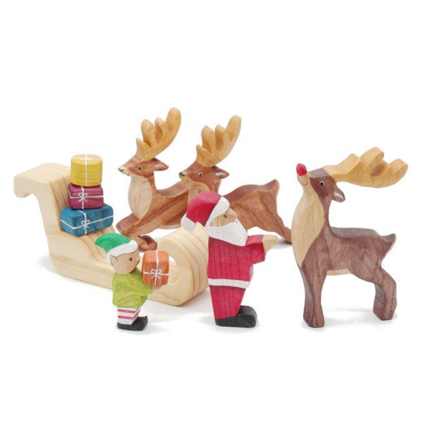 Father Christmas Sleigh Set 001 - by Good Shepherd Toys