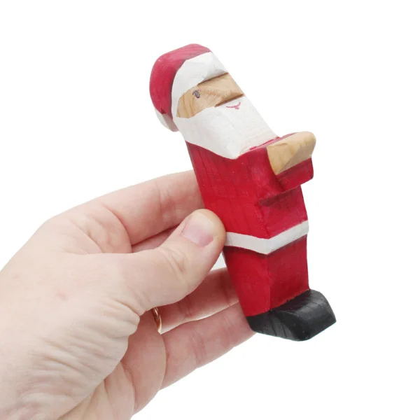 Father Christmas Wooden Figure in Hand - by Good Shepherd Toys