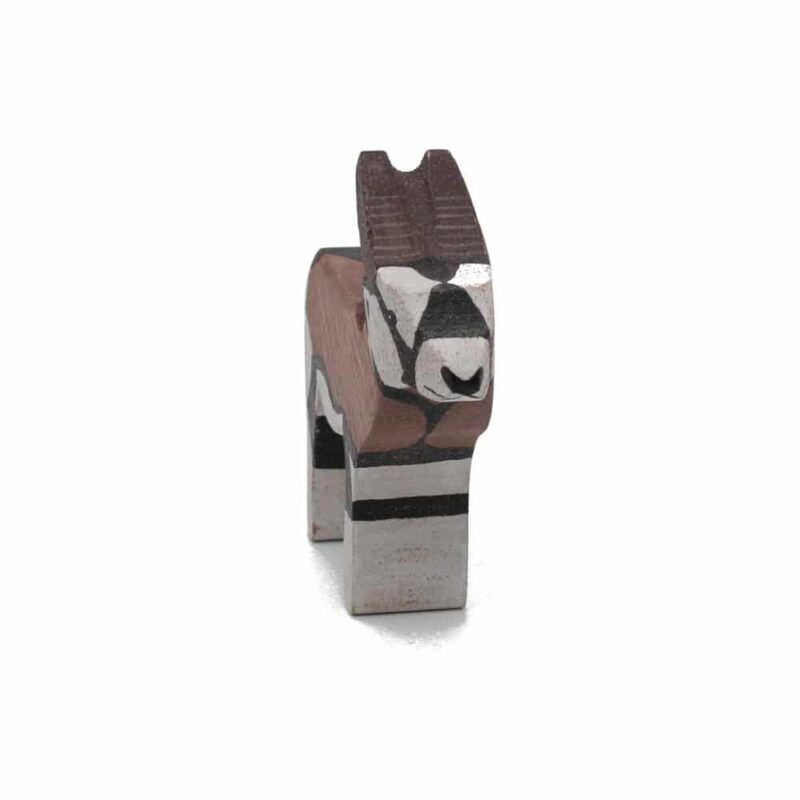 Gemsbok Wooden Figure Front View