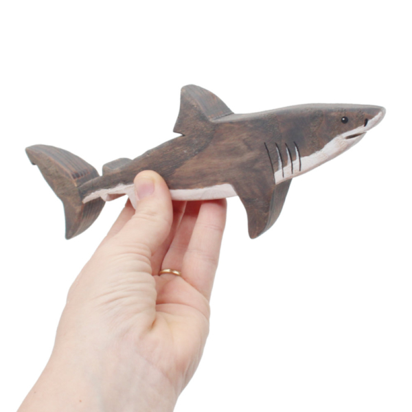 Great White Shark in Hand - by Good Shepherd Toys