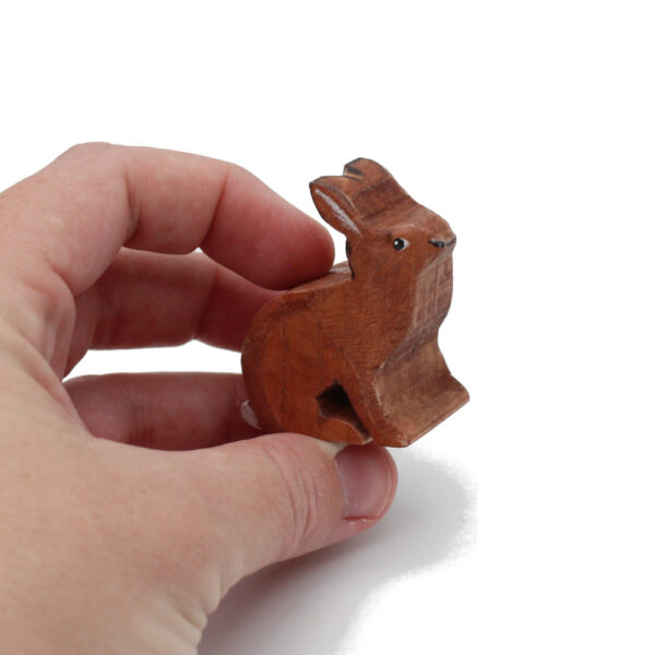 Hare Wooden Figure in Hand