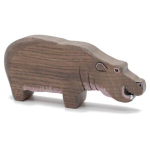 Hippo Open Mouth Wooden Figure by Good Shepherd Toys