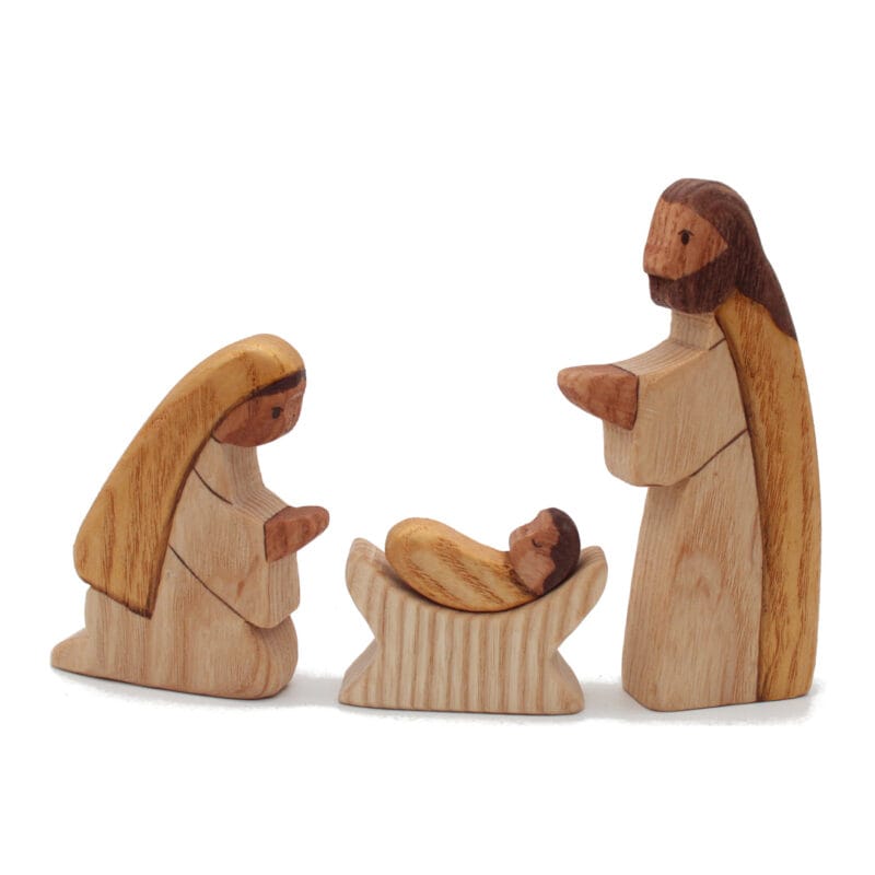 Holy Family Golden Wooden Figures - by Good Shepherd Toys