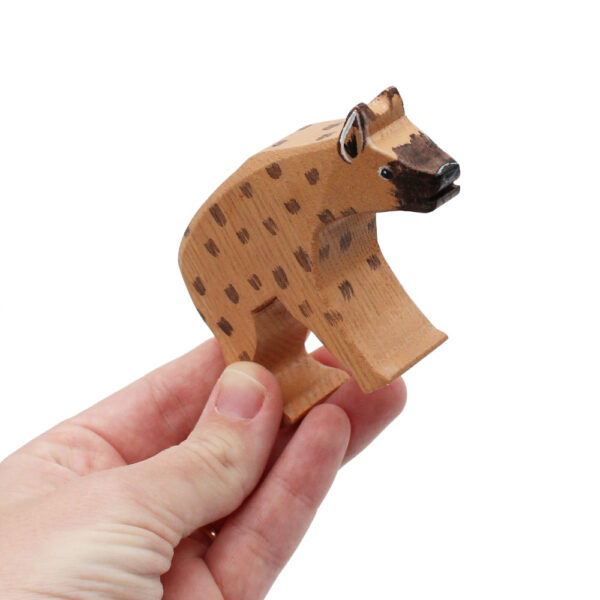 Hyena Wooden Figure in hand - by Good Shepherd Toys