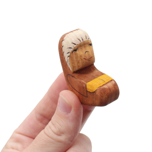 Inuit Child Wooden Figure in Hand - by Good Shepherd Toys