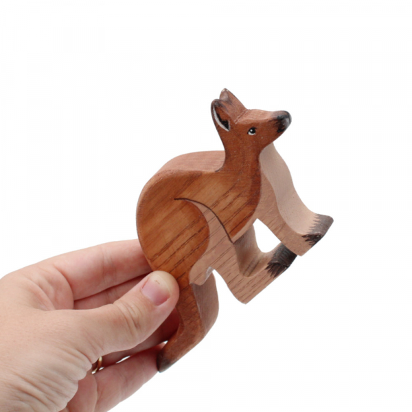 Kangaroo Male Wooden Figure in Hand - by Good Shepherd Toys