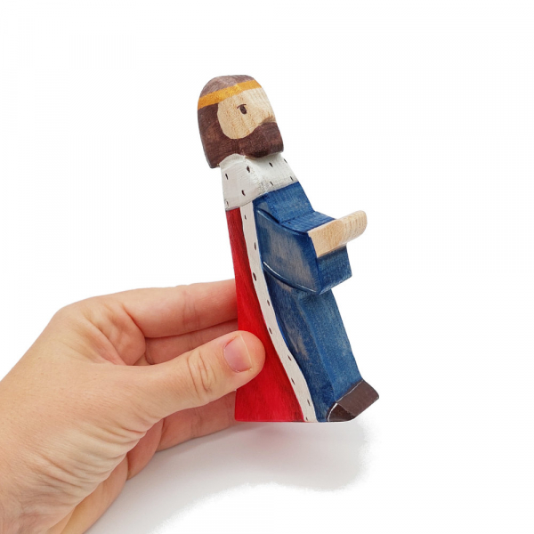 Shaped Wooden King in Hand - by Good Shepherd Toys