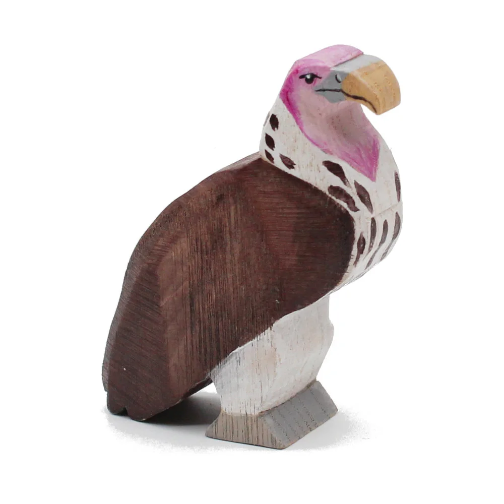 Lappet-faced Vulture Wooden Figure - Good Shepherd Toys