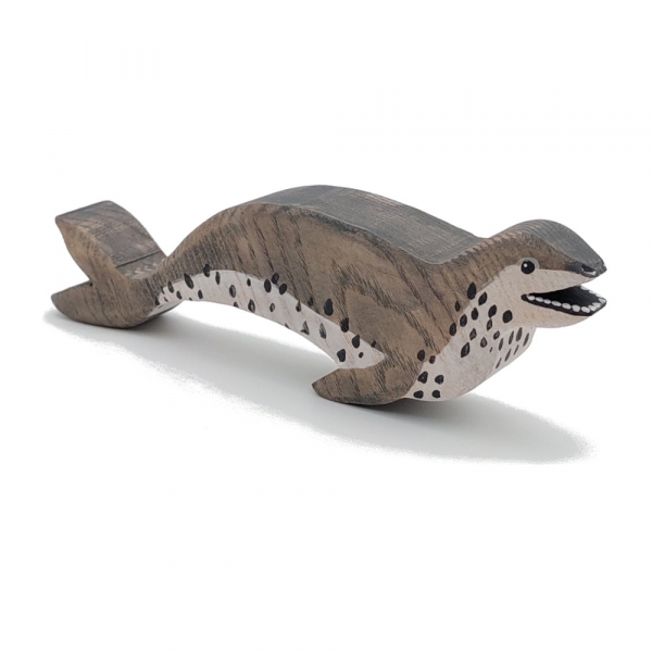 Leopard Seal Wooden Figure - by Good Shepherd Toys
