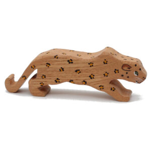 Leopard Stalking Wooden Figure - by Good Shepherd Toys