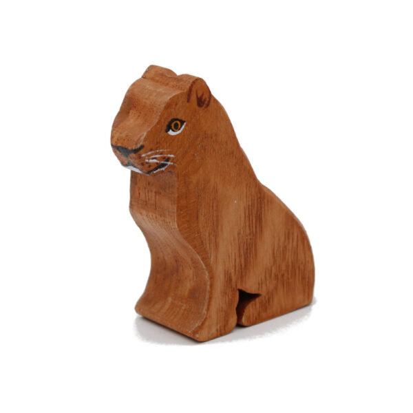 Lion Cub Sitting Wooden Figure - by Good Shepherd Toys