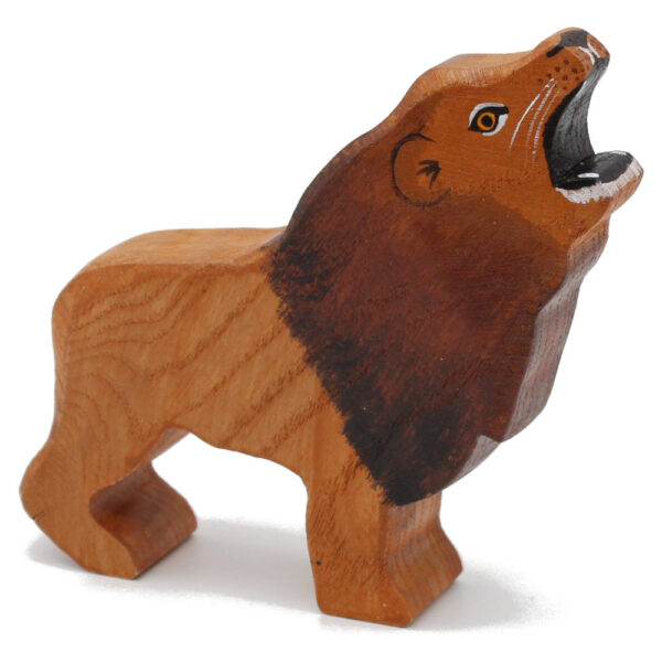 Lion Roaring Wooden Figure - by Good Shepherd Toys