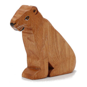 Lioness Sitting Wooden Figure by Good Shepherd Toys