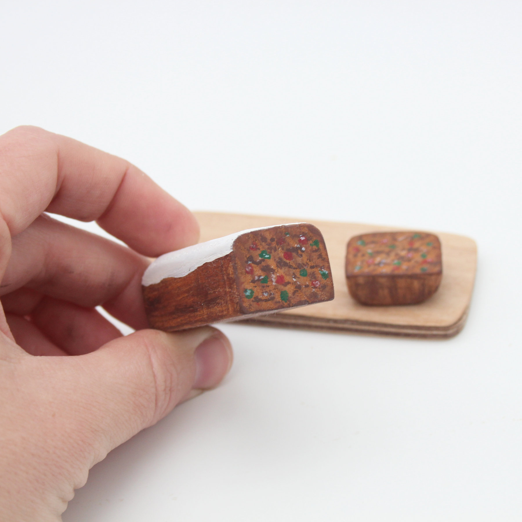 Miniature Christmas Fruit Cake in Hand - by Good Shepherd Toys