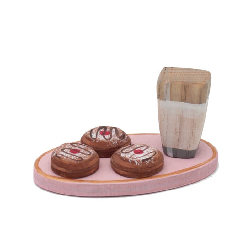 Miniature Milk and Cookies Tray - by Good Shepherd Toys