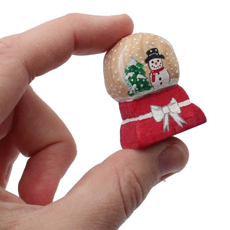 Miniature Snow Globe Snowman in Hand - by Good Shepherd Toys