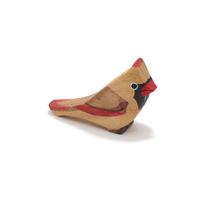 Miniature Wooden Bird Cardinal Female - by Good Shepherd Toys