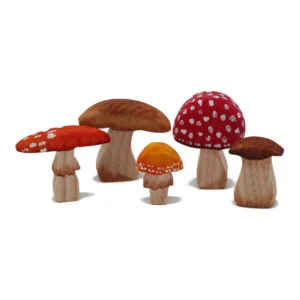 Mushrooms Set Wooden Figures - by Good Shepherd Toys