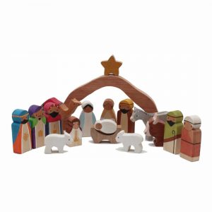 Good Shepherd Toys Nativity Set Colour Dark