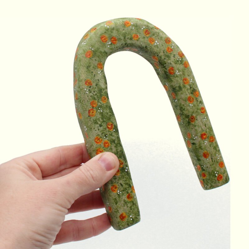 Orange Roses Wooden Flower Arch in Hand - by Good Shepherd Toys