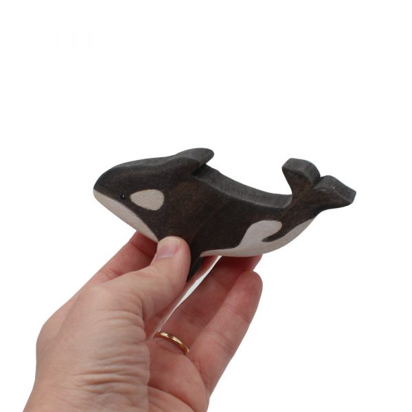 Orca Child In Hand Wooden Figure
