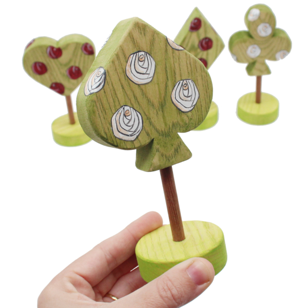 Playing Card Wooden Rose Tree in Hand - by Good Shepherd Toys