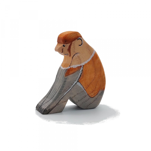 Proboscis Monkey Wooden Figure - by Good Shepherd Toys