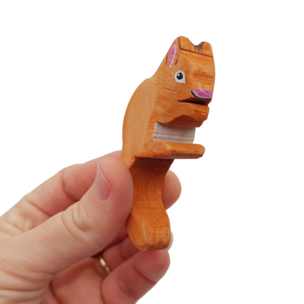 Red Squirrel wooden figure in Hand - by Good Shepherd Toys