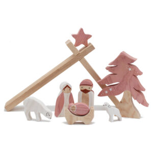 Wooden Nativity Set in Rose Gold by Good Shepherd Toys