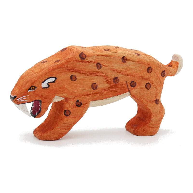 Sabre Tooth Cat Wooden Figure - by Good Shepherd Toys