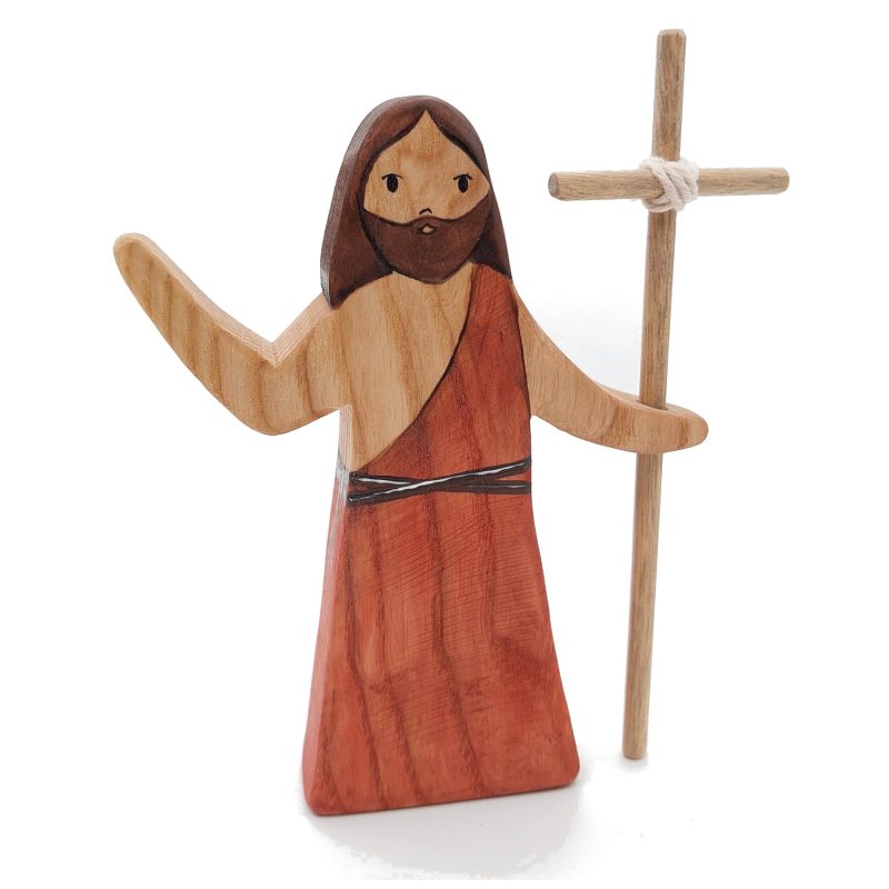 Saint John the Baptist - Shaped wooden figure - Front - by Good Shepherd Toys