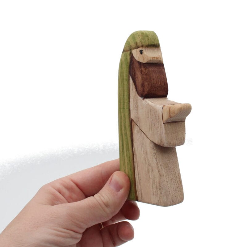 Shepherd Colour Wooden Figure in Hand - by Good Shepherd Toys