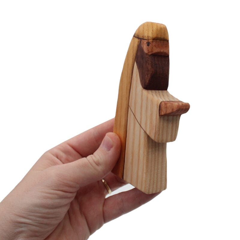 Shepherd Golden Wooden Figure in Hand - by Good Shepherd Toys