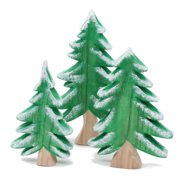 Snow covered fir tree trio - by Good Shepherd Toys