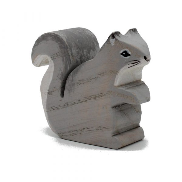 Squirrel Sitting Wooden Figure