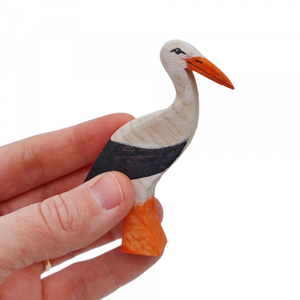 Stork Wooden Toy in Hand - by Good Shepherd Toys